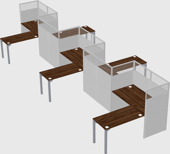 L-shape cubicles