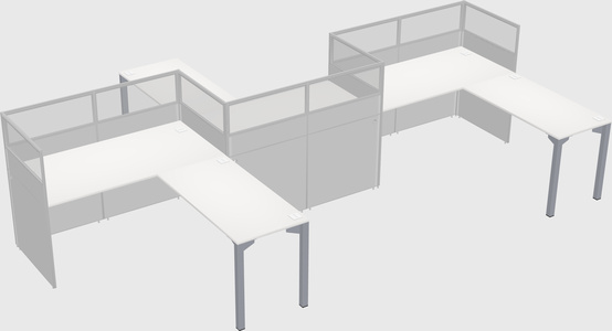 L-shape cubicles
