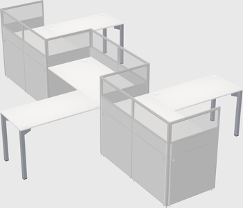 L-shape cubicles
