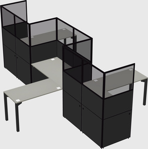 L-shape cubicles