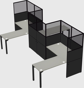 L-shape cubicles