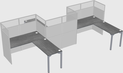 L-shape cubicles