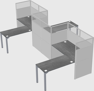 L-shape cubicles