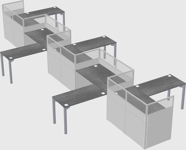 L-shape cubicles