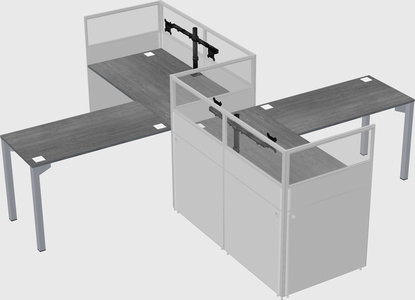 L-shape cubicles