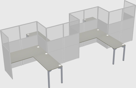 L-shape cubicles