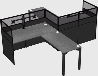 L-shape cubicles