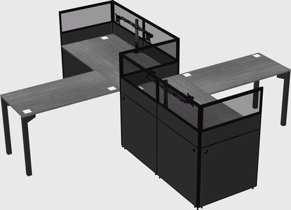 L-shape cubicles