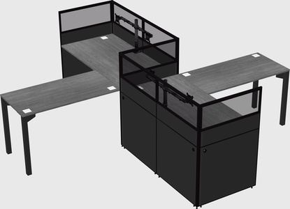 L-shape cubicles