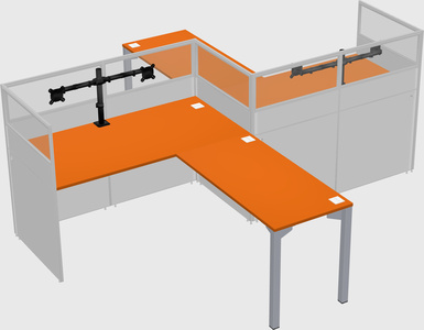 L-shape cubicles