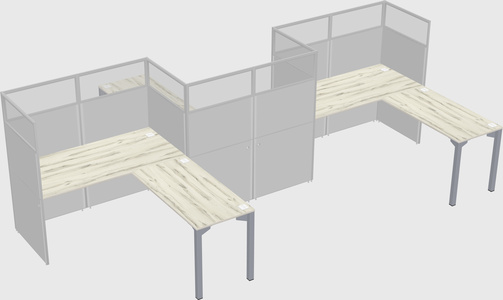 L-shape cubicles