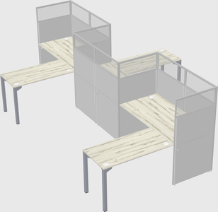 L-shape cubicles