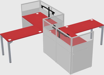 L-shape cubicles