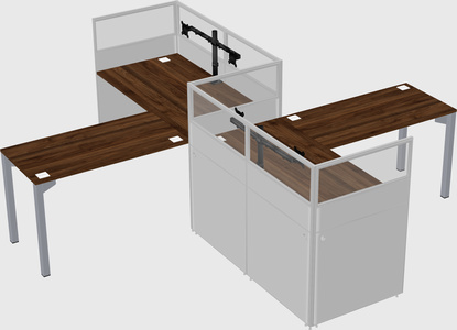 L-shape cubicles