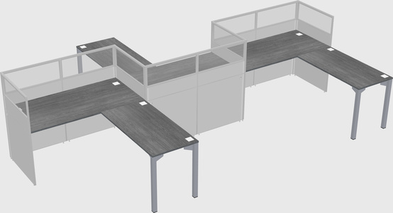 L-shape cubicles
