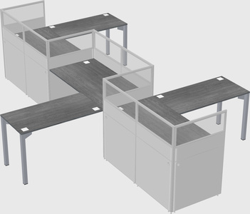 L-shape cubicles