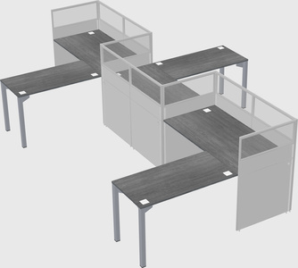 L-shape cubicles