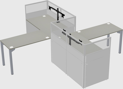 L-shape cubicles