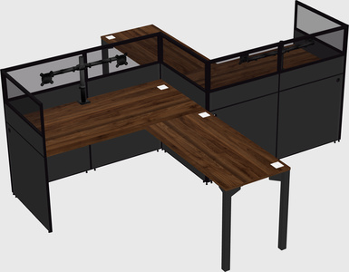 L-shape cubicles