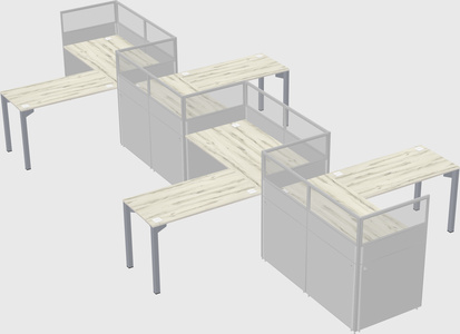 L-shape cubicles