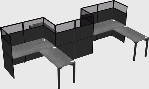 L-shape cubicles