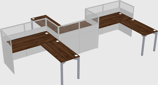 L-shape cubicles
