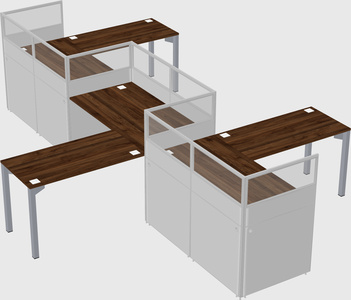 L-shape cubicles