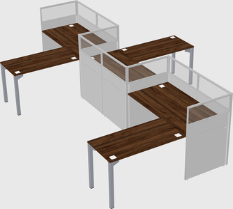L-shape cubicles
