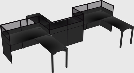 L-shape cubicles