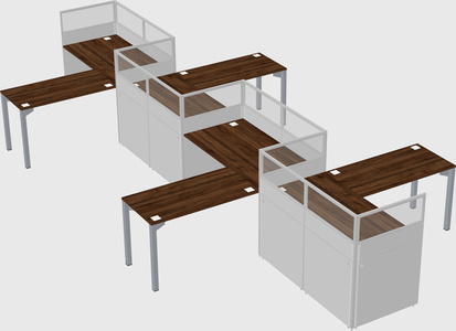 L-shape cubicles