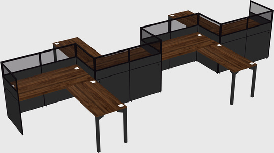 L-shape cubicles