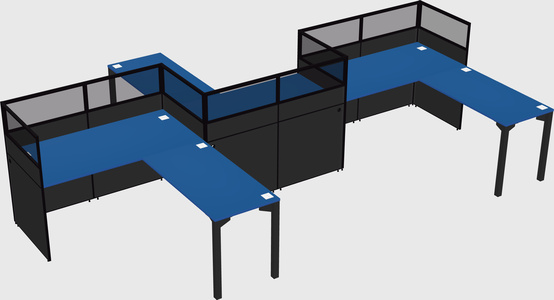 L-shape cubicles