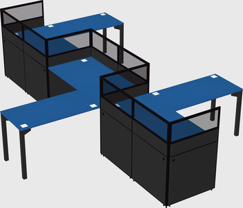 L-shape cubicles
