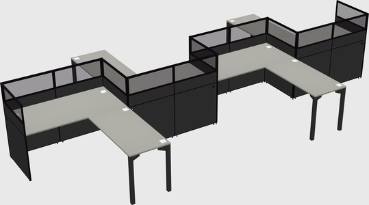 L-shape cubicles