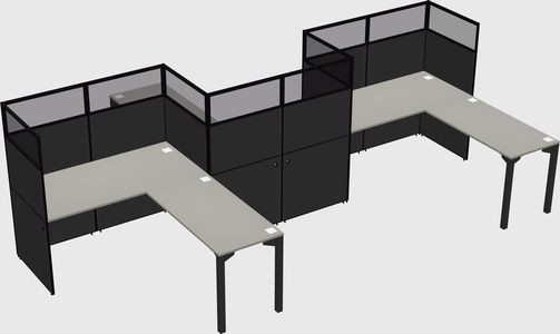 L-shape cubicles