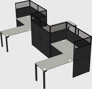 L-shape cubicles