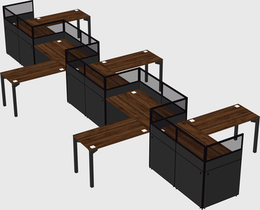 L-shape cubicles
