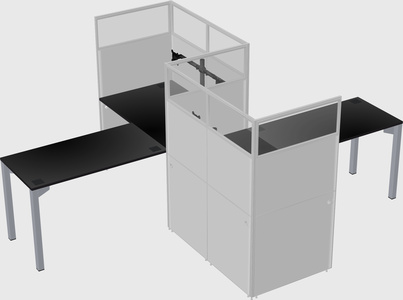 L-shape cubicles