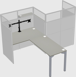 L-shape cubicles