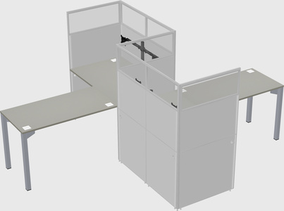 L-shape cubicles