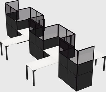 L-shape cubicles