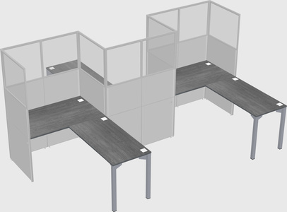 L-shape cubicles