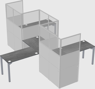 L-shape cubicles