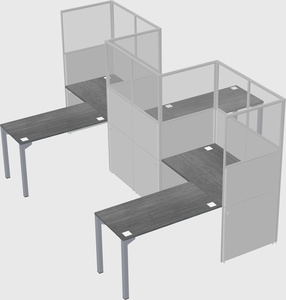 L-shape cubicles