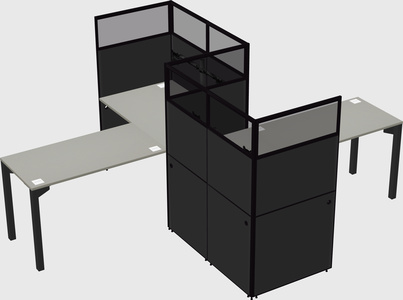 L-shape cubicles