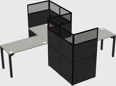 L-shape cubicles