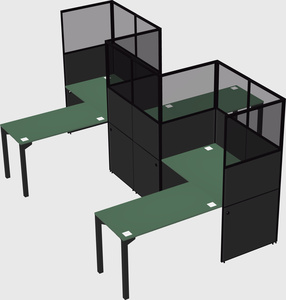 L-shape cubicles