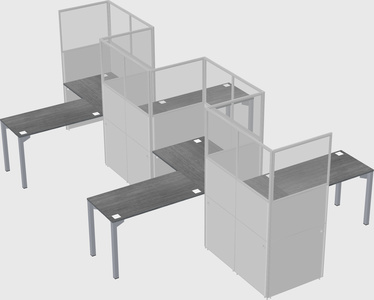 L-shape cubicles