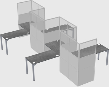L-shape cubicles