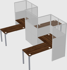 L-shape cubicles